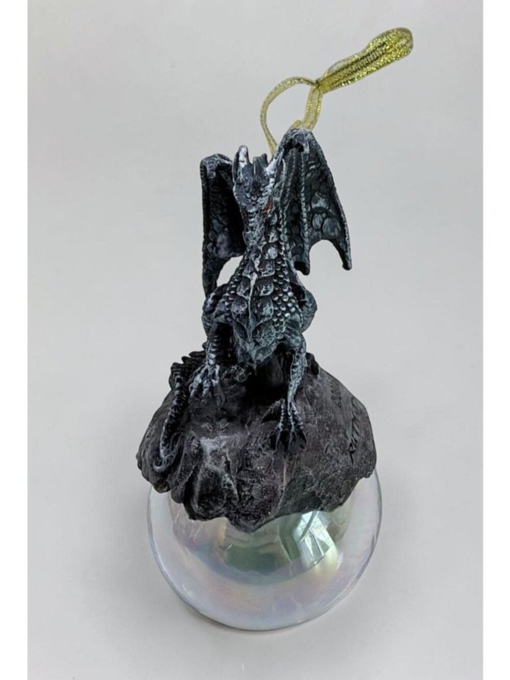 Checkmate Gray Dragon Ornament Ruth Thompson Gothic Fantasy Holiday 2016